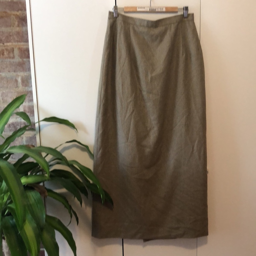 Beige floor length skirt
